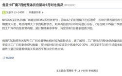 避免RTX 50跌价太严重：NVIDIA计划减少供应量！ 