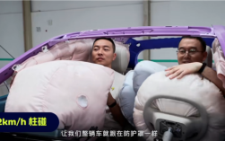 蔚来萤火虫安全性能实车展示：气囊起爆后几乎快把整车塞满 ！