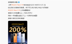 史上最强Neo!iQOO Neo11开售2小时销量超前代全天 !