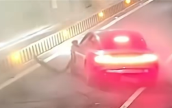 男子高速上开辅助驾驶 车辆瞬间失控撞隧道！自负全责 ！